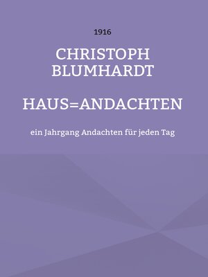cover image of Haus=Andachten